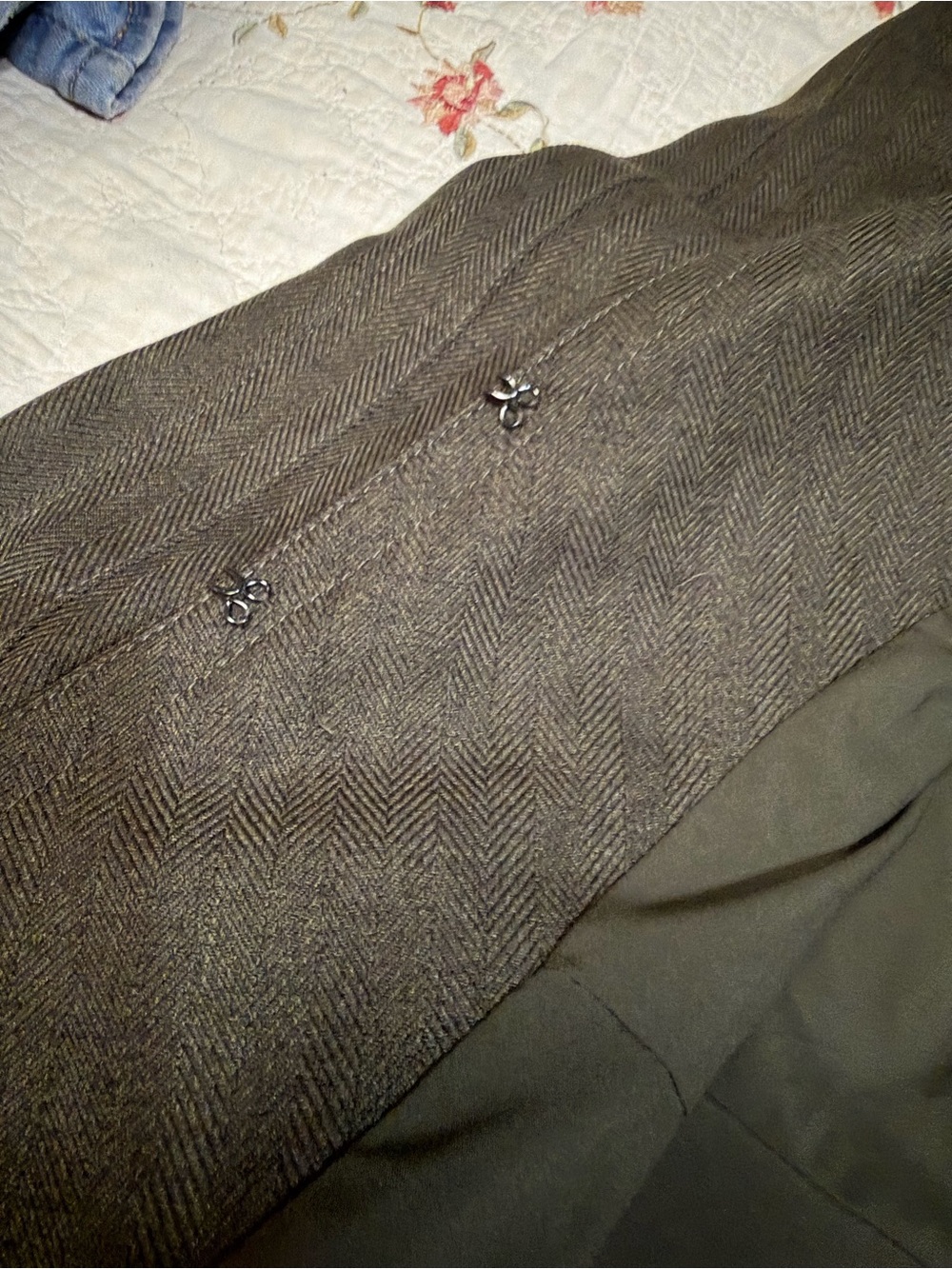 Antonio Melani Olive Green Double-Breasted Women's Blazer - Picture 3 of 6